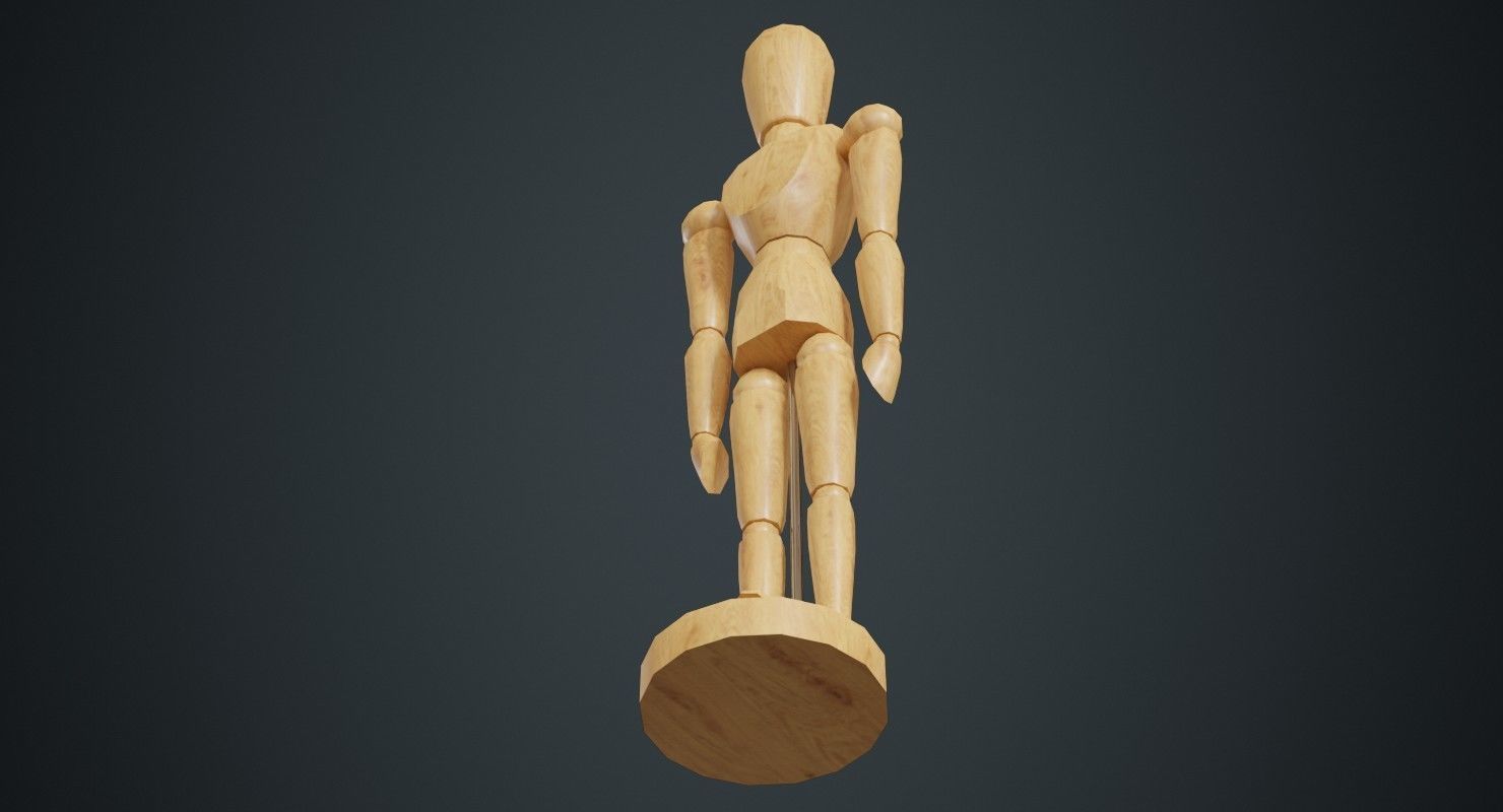 Art Mannequin 1A Low-poly 3D model_4