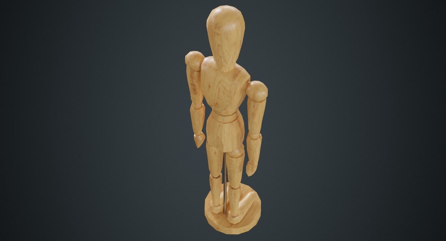 Art Mannequin 1A Low-poly 3D model_2
