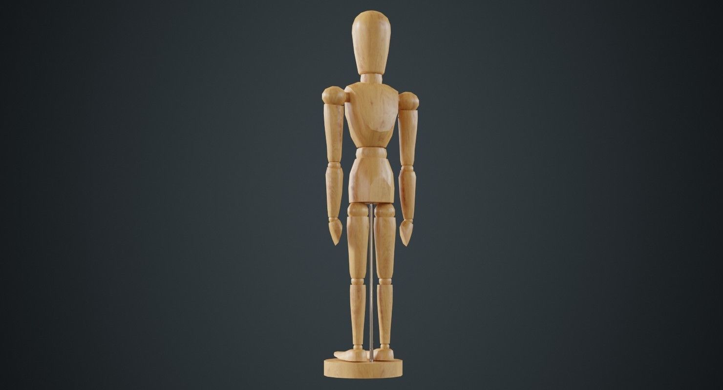 Art Mannequin 1A Low-poly 3D model_3