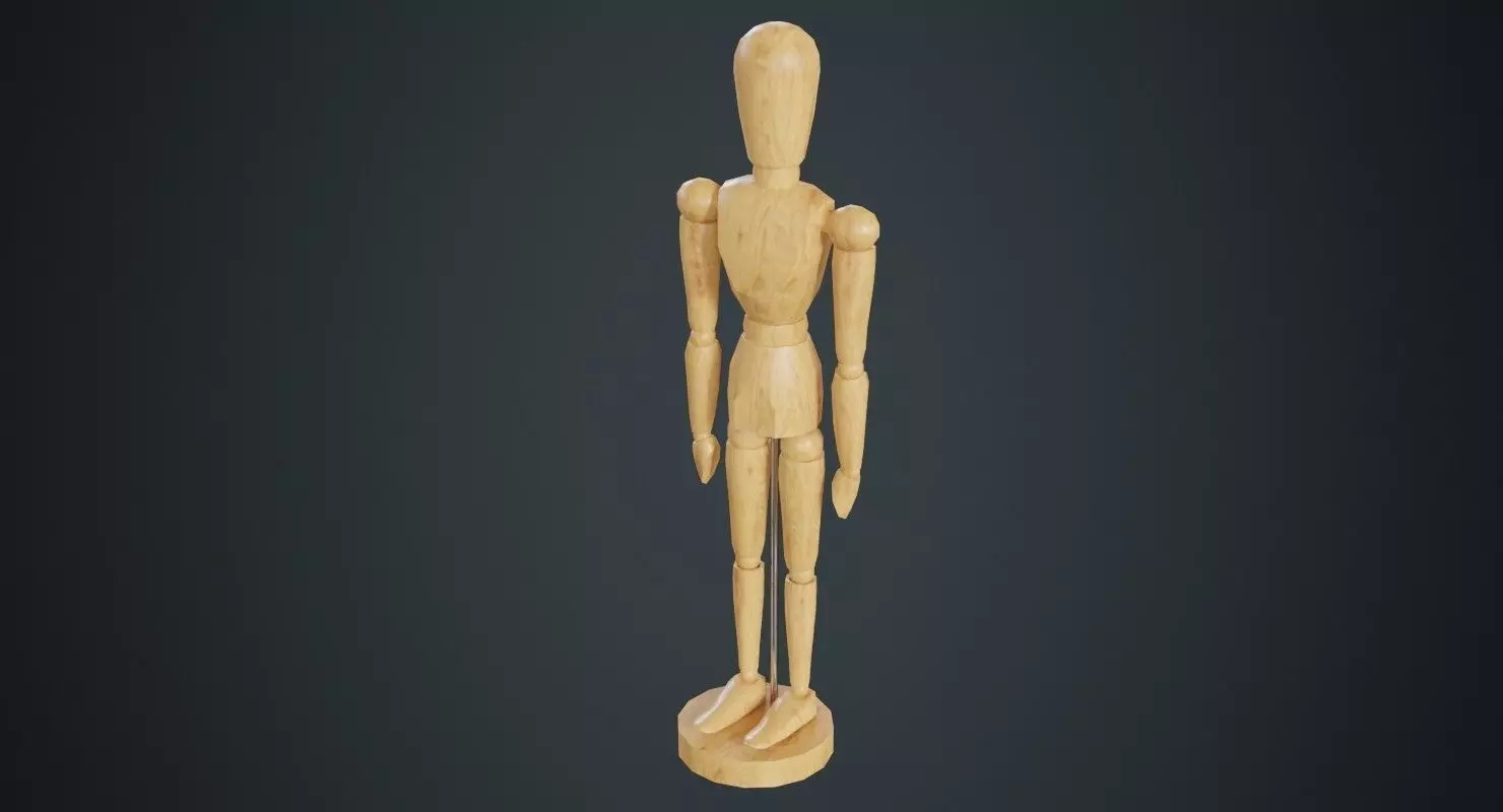 Art Mannequin 1A Low-poly 3D model_0