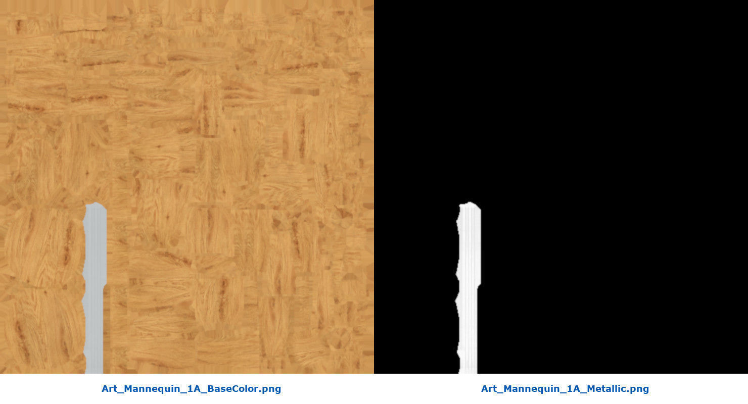 Art Mannequin 1A Low-poly 3D model_7