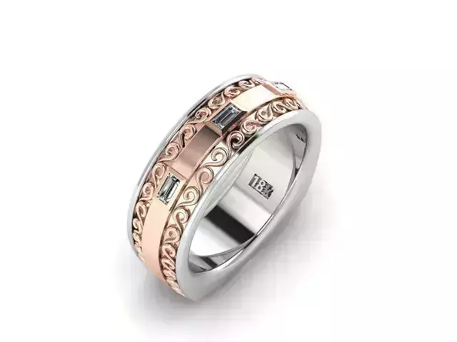 Mens two tone ring 3D print model