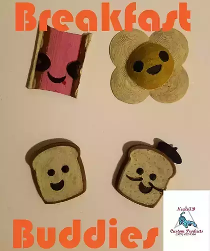Breakfast Buddies 3D print model