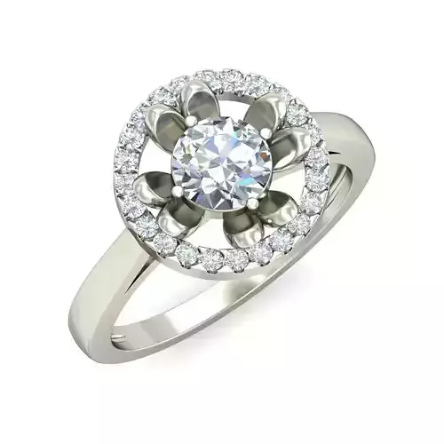 Solitaire ring 3dm stl render detail 3D print model