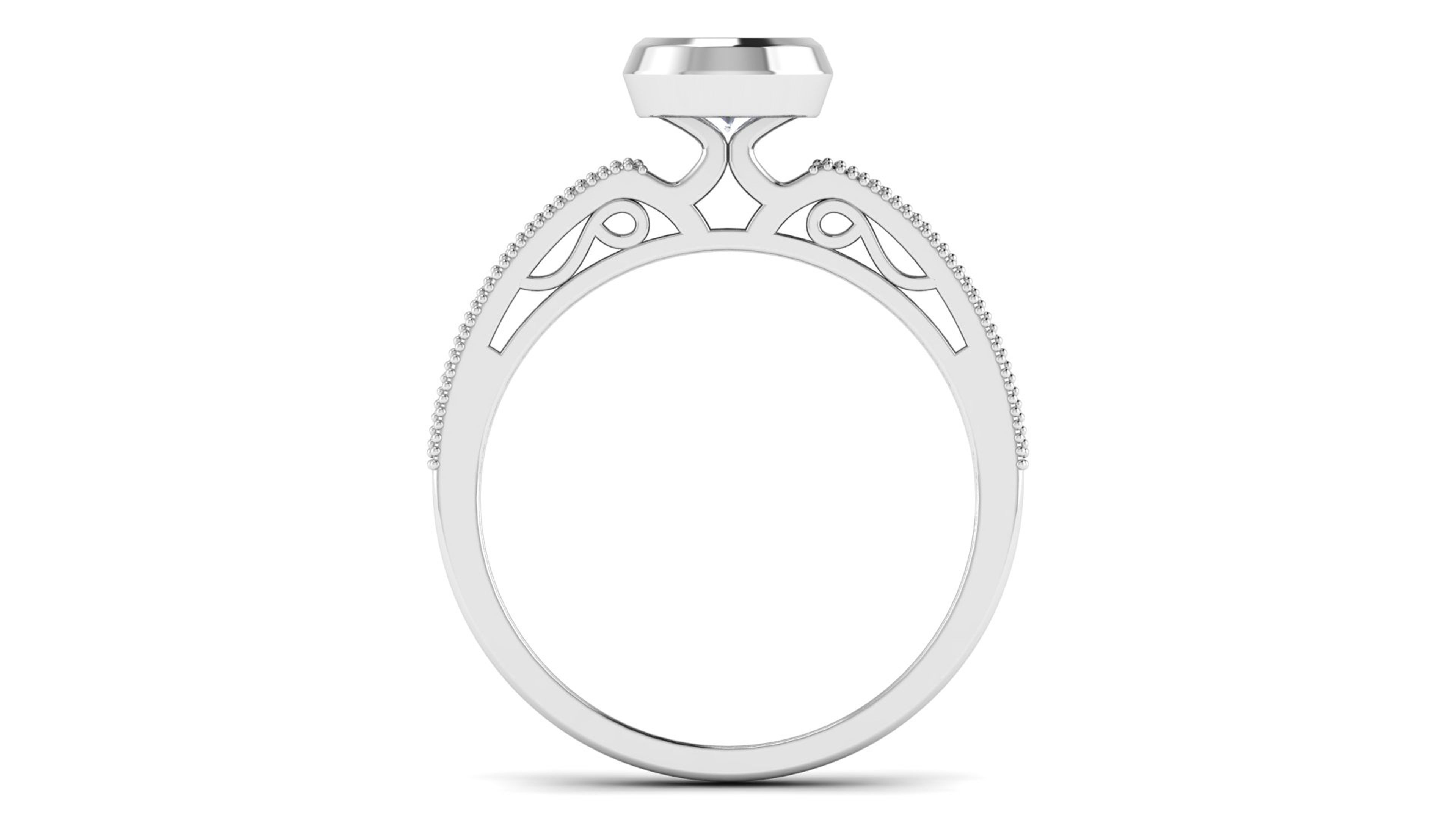 Solitaire ring 3dm stl render detail 3D print model 3D print model_1