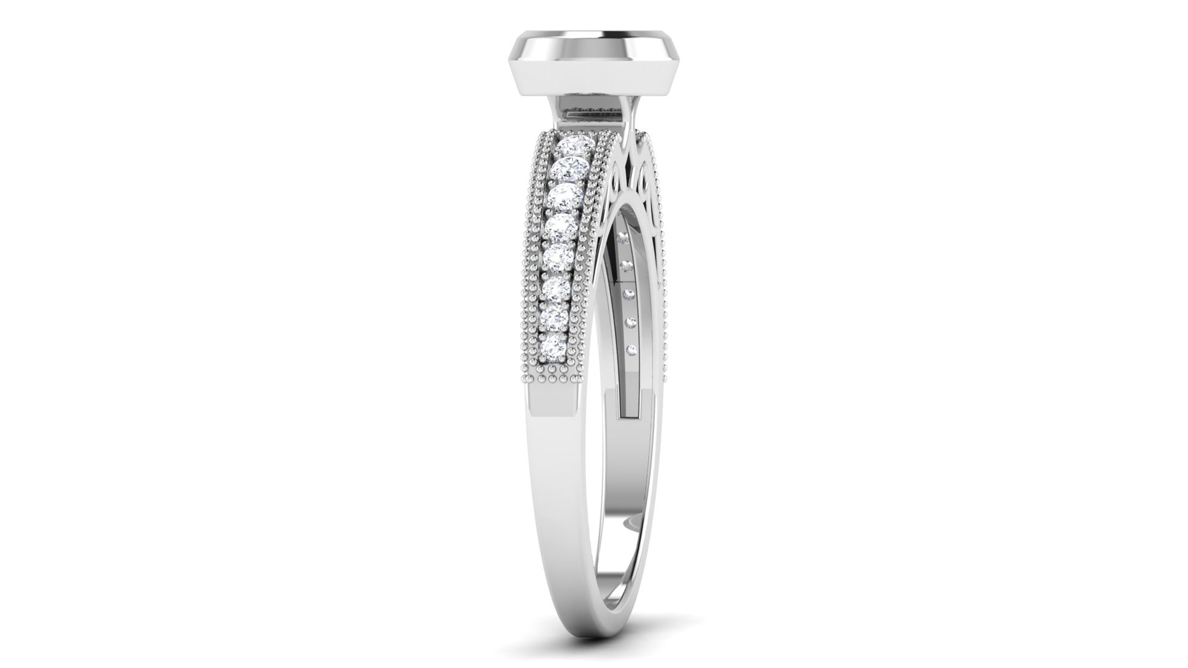 Solitaire ring 3dm stl render detail 3D print model 3D print model_2