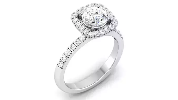 Solitaire ring 3dm stl render detail 3D print model