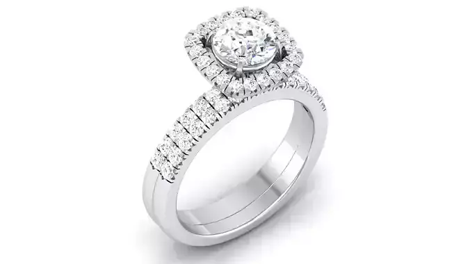 Solitaire ring 3dm stl render detail 3D print model