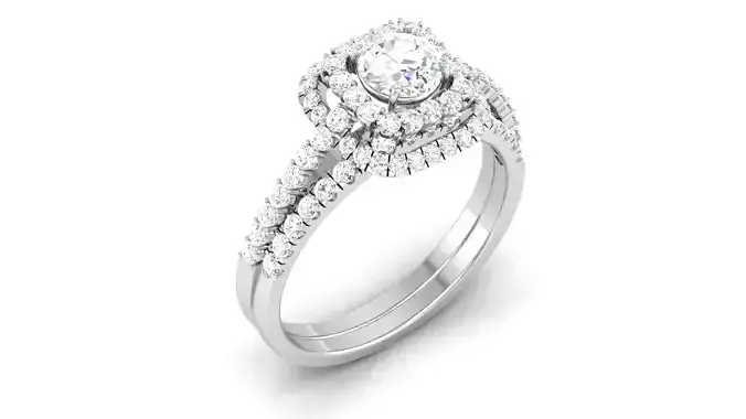 Solitaire ring 3dm stl render detail 3D print model