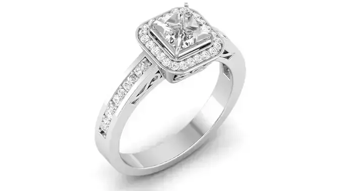 Solitaire ring 3dm stl render detail 3D print model