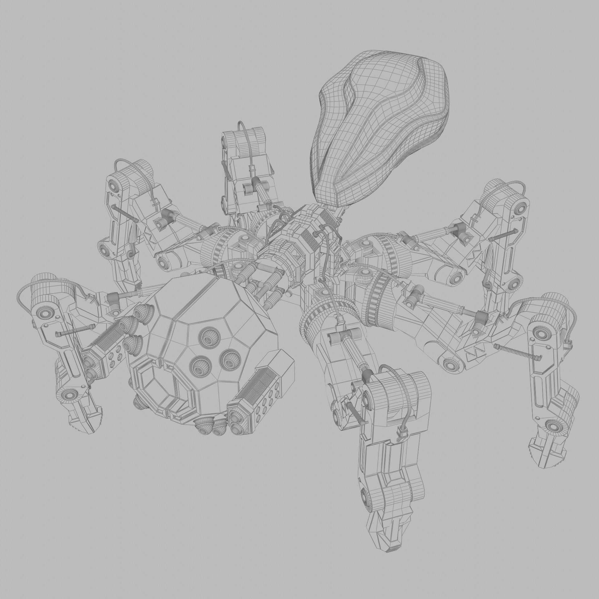 Robotic Spider - Sci Fi - Character 3D model_4