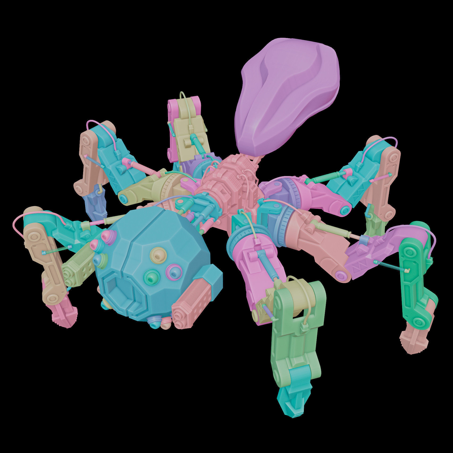 Robotic Spider - Sci Fi - Character 3D model_3