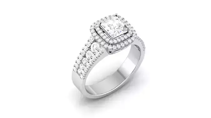 Solitaire ring 3dm stl render detail 3D print model