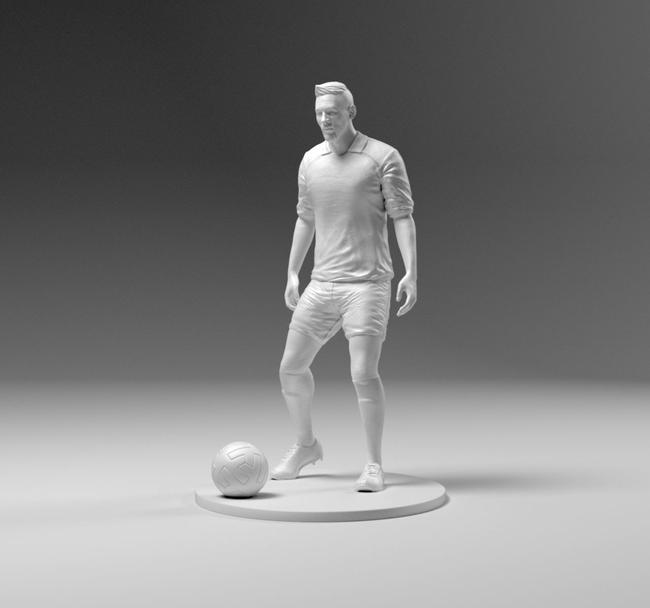 Footballer 03 Prepare To Footstrike 01 Stl 3D print model_2