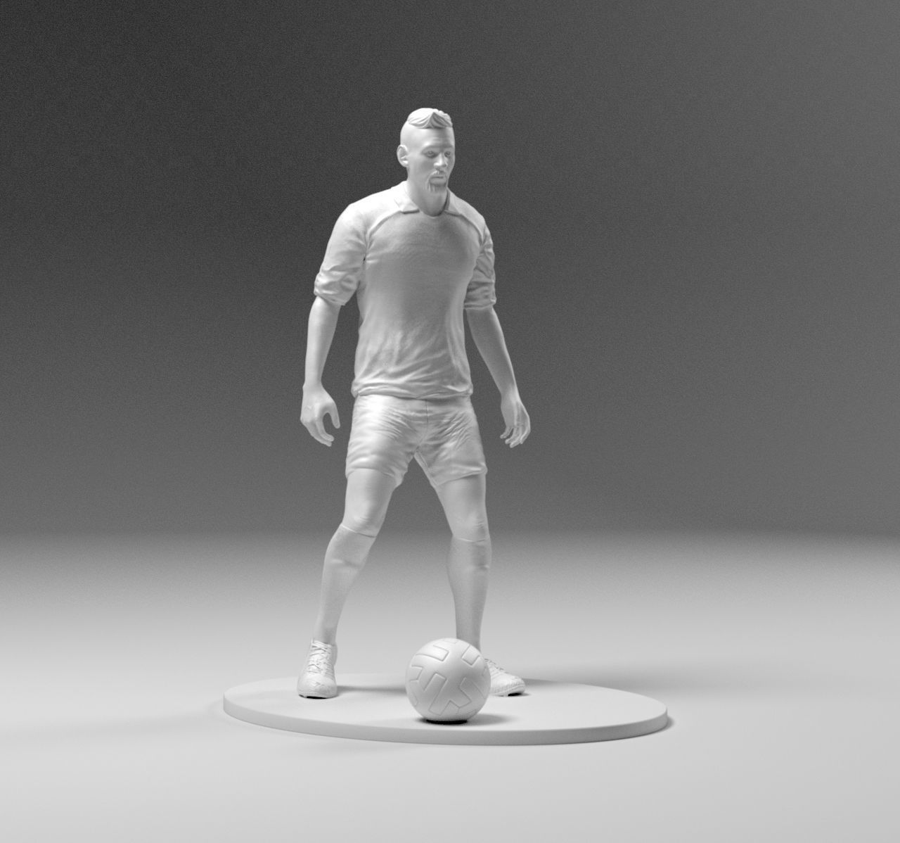 Footballer 03 Prepare To Footstrike 01 Stl 3D print model_1
