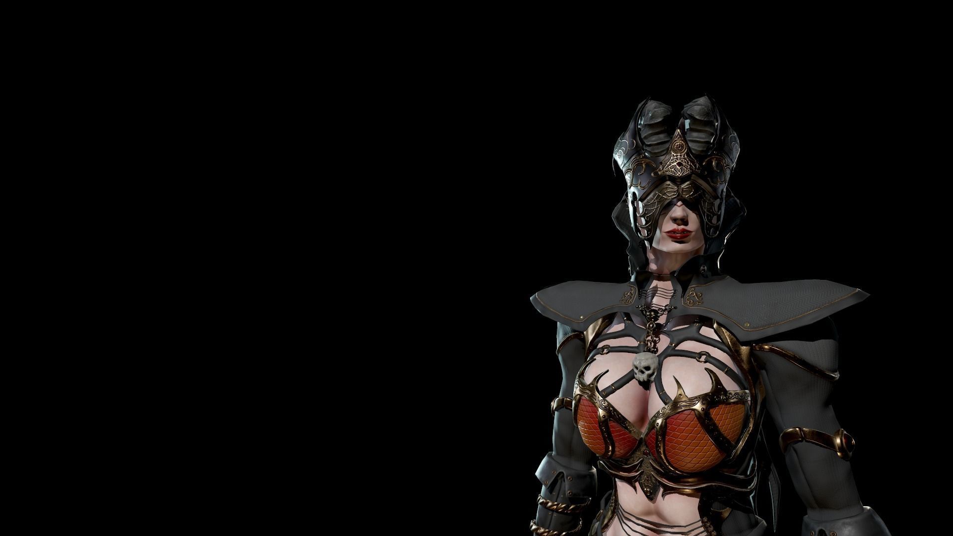 Dark Mage Low-poly 3D model_8