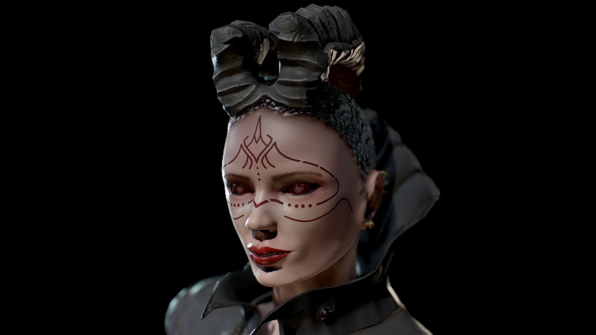 Dark Mage Low-poly 3D model_18