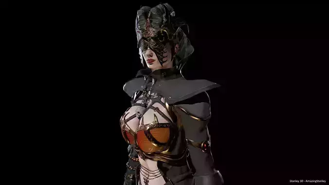 Dark Mage Low-poly 3D model