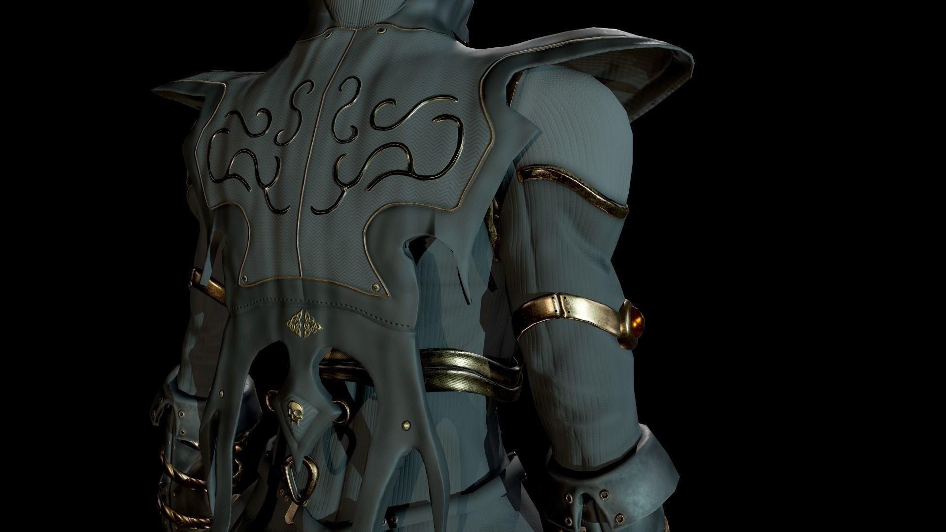 Dark Mage Low-poly 3D model_13