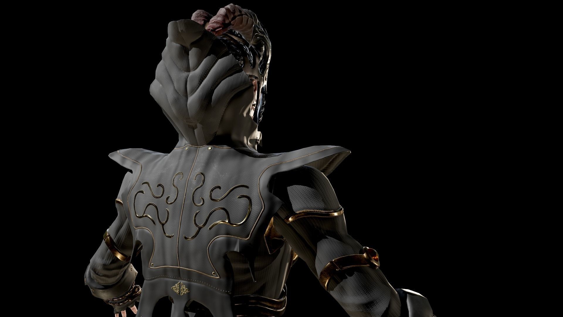 Dark Mage Low-poly 3D model_15