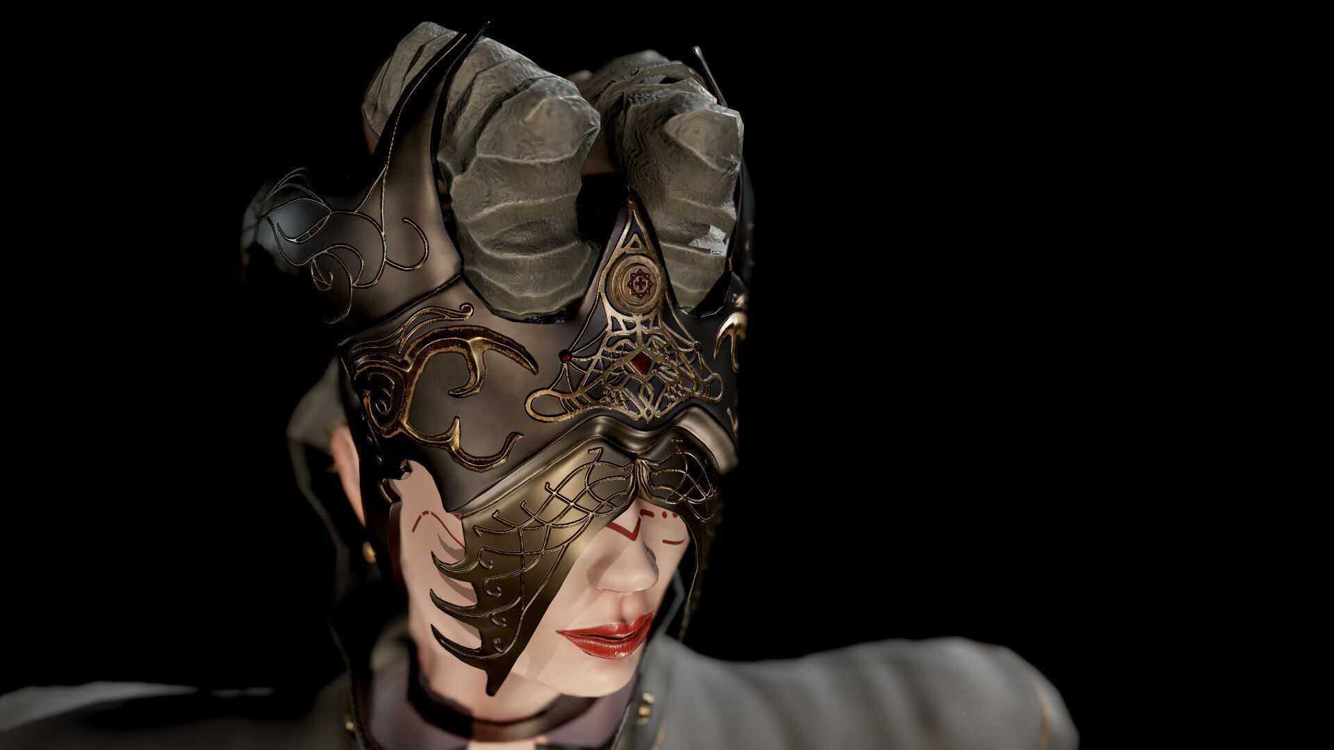 Dark Mage Low-poly 3D model_12