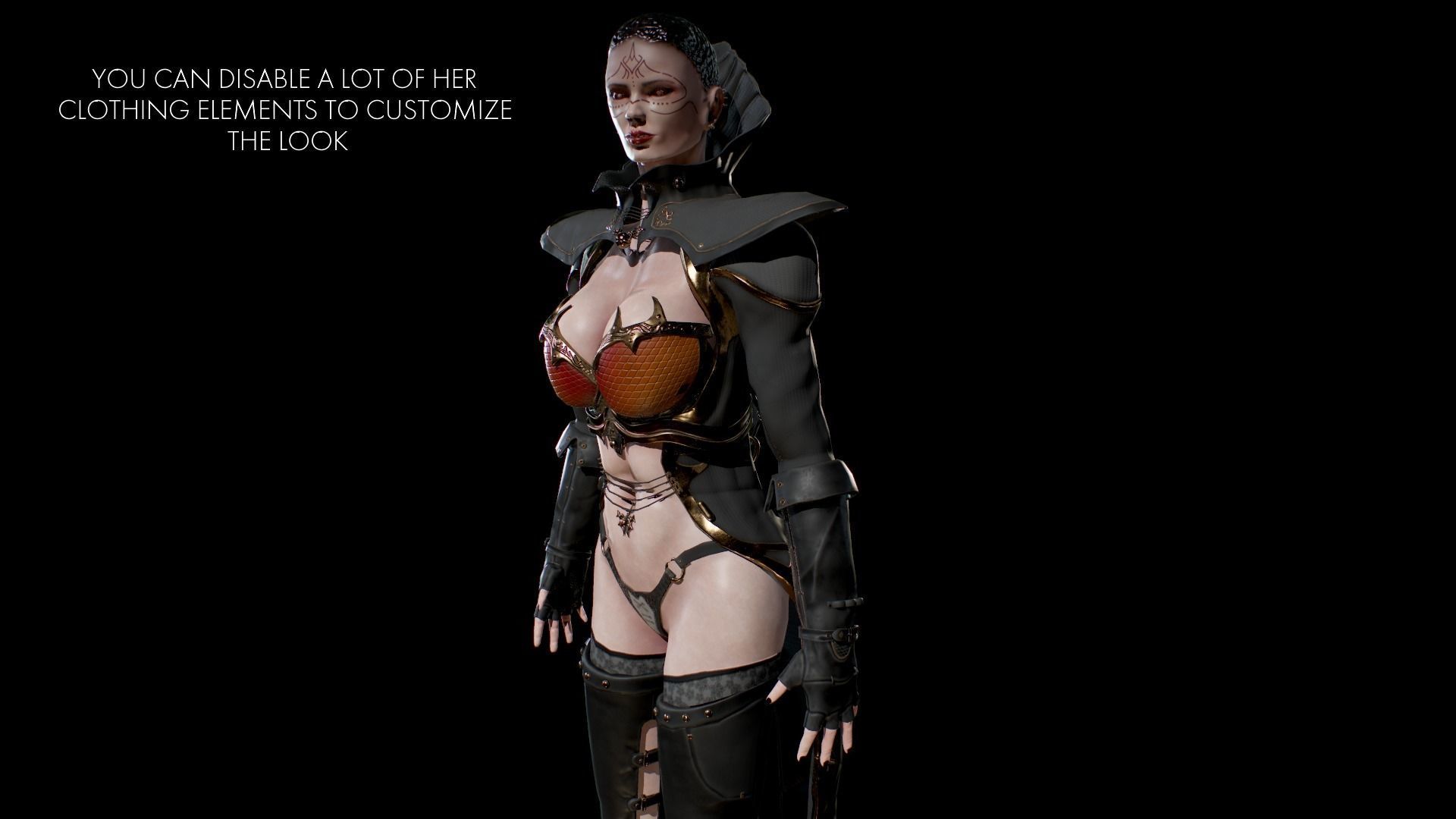 Dark Mage Low-poly 3D model_9