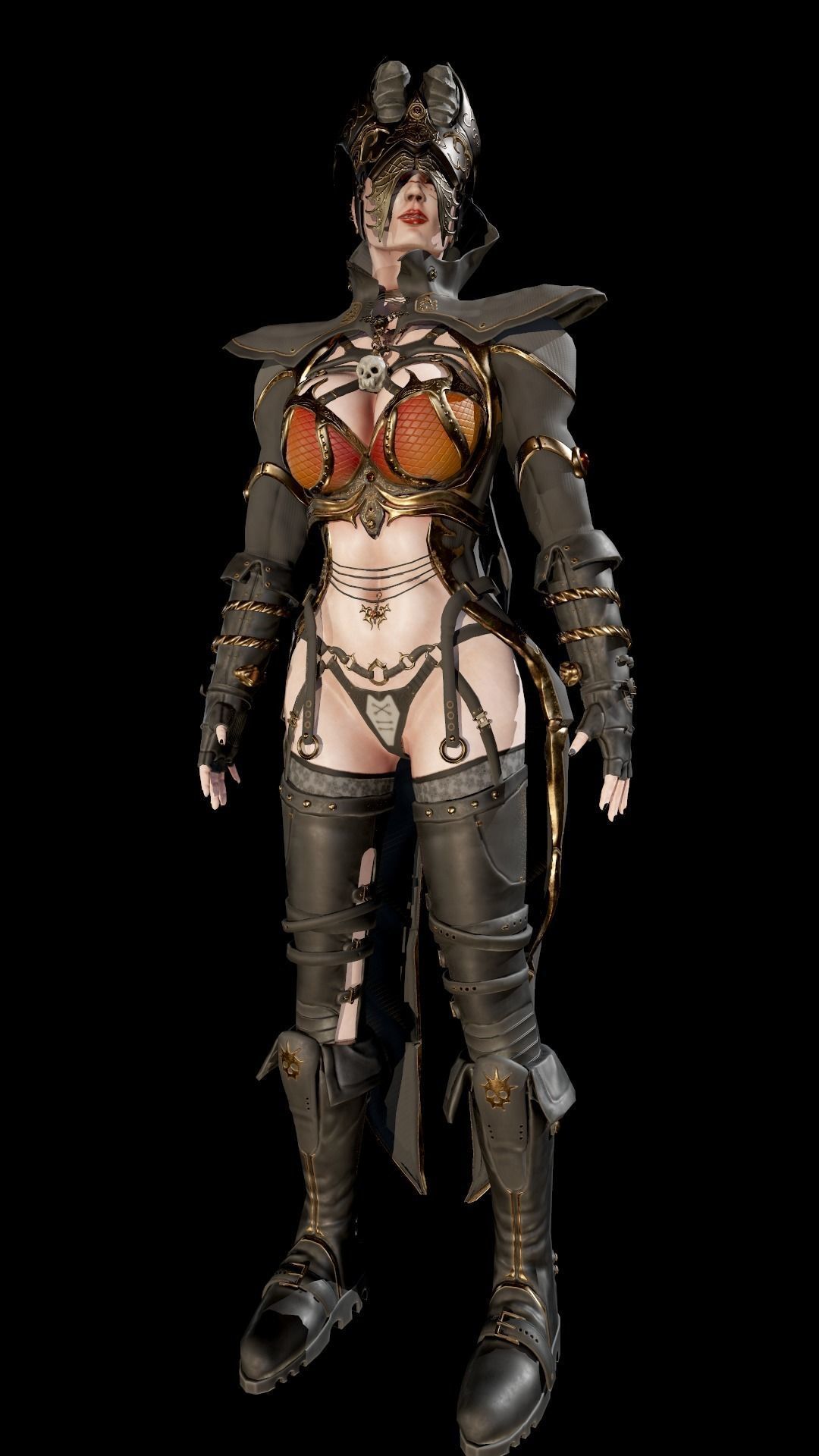 Dark Mage Low-poly 3D model_22