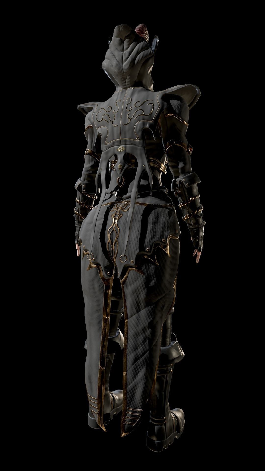 Dark Mage Low-poly 3D model_21