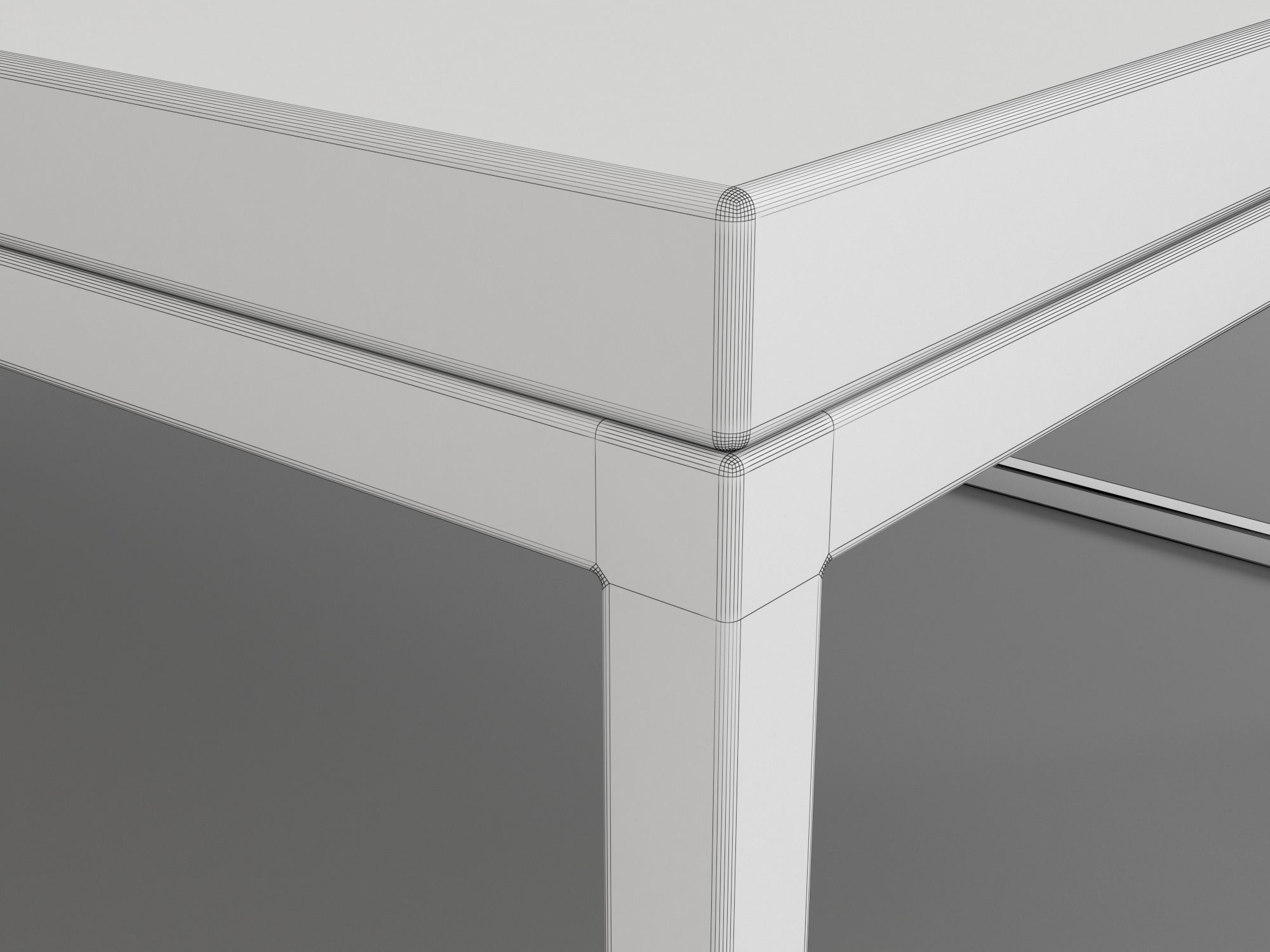 Marble Table Rectangle 3D model_9