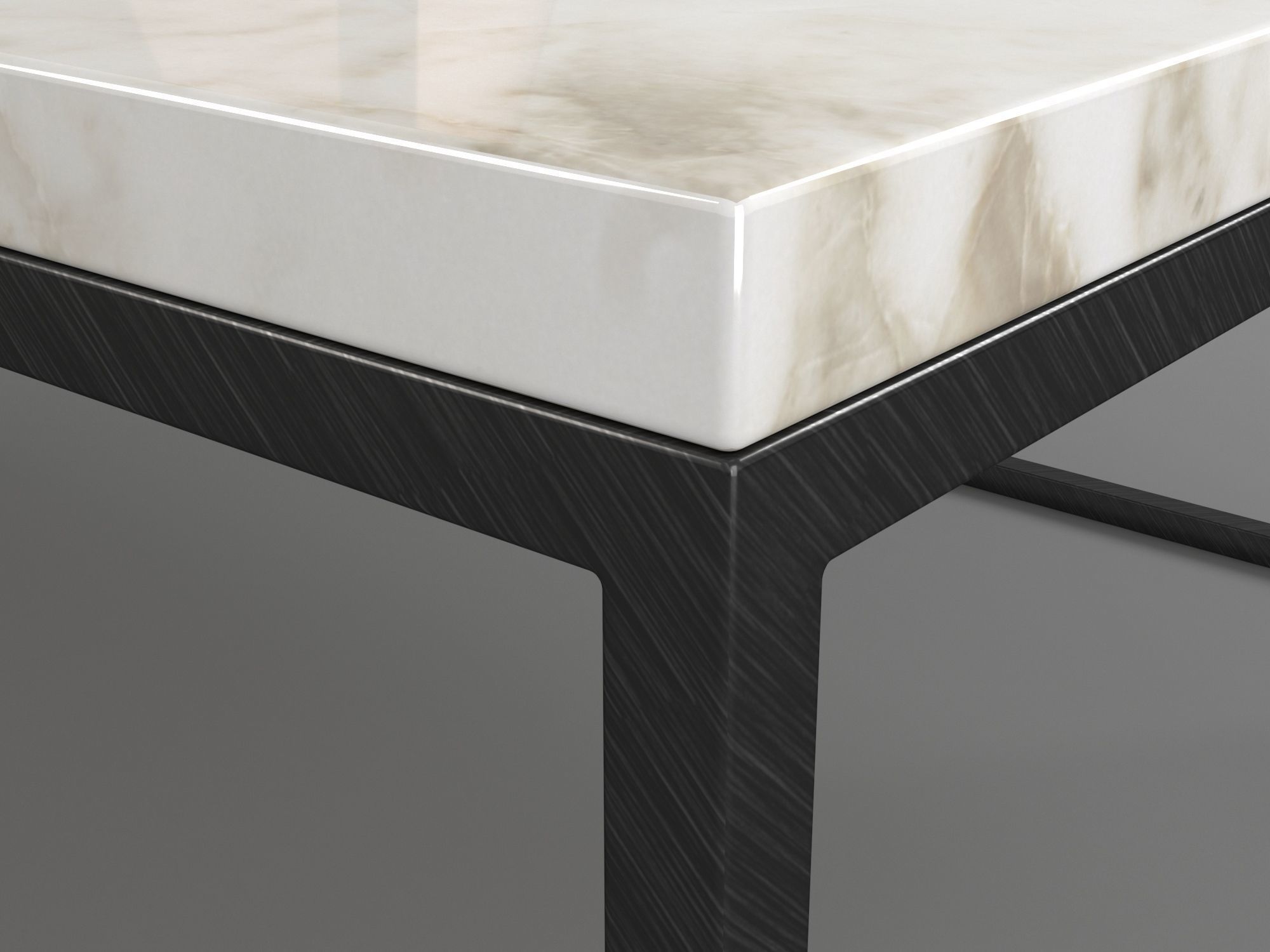 Marble Table Rectangle 3D model_8