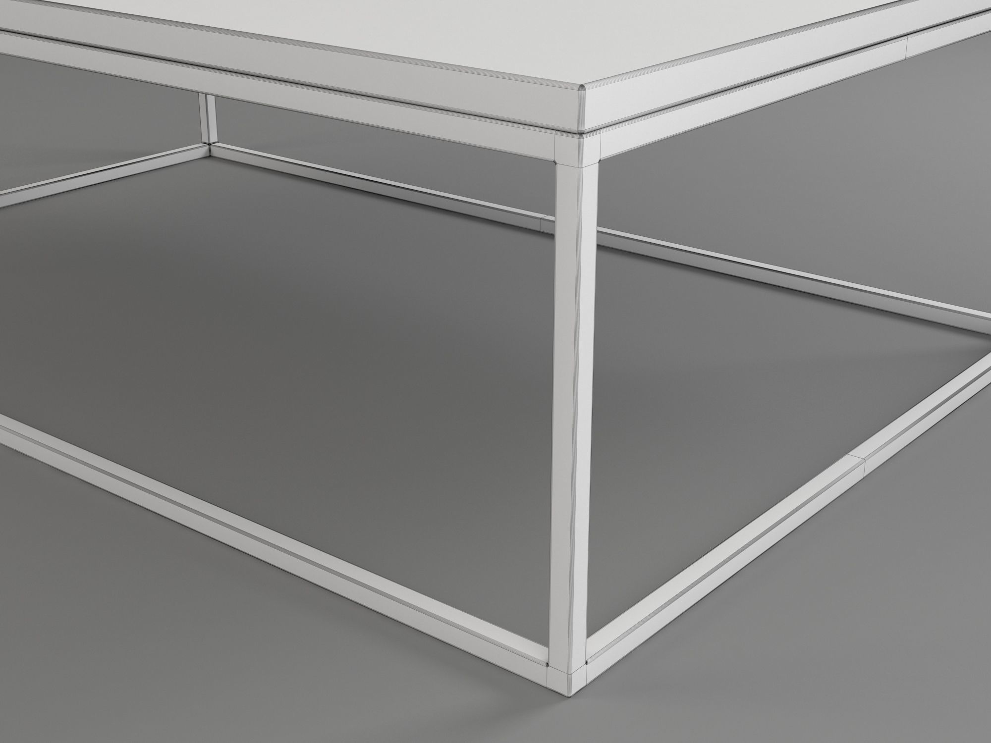 Marble Table Rectangle 3D model_7