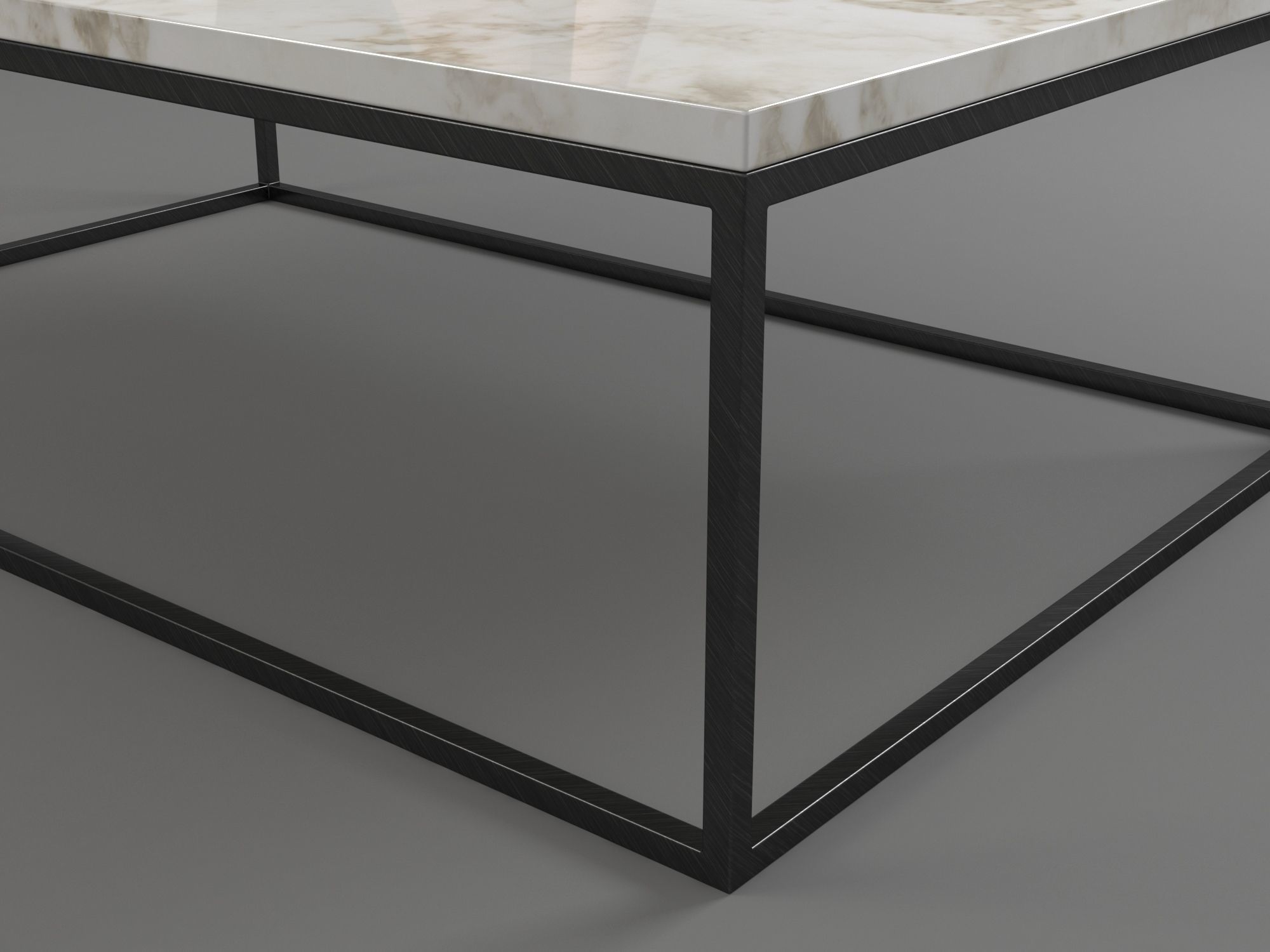 Marble Table Rectangle 3D model_6