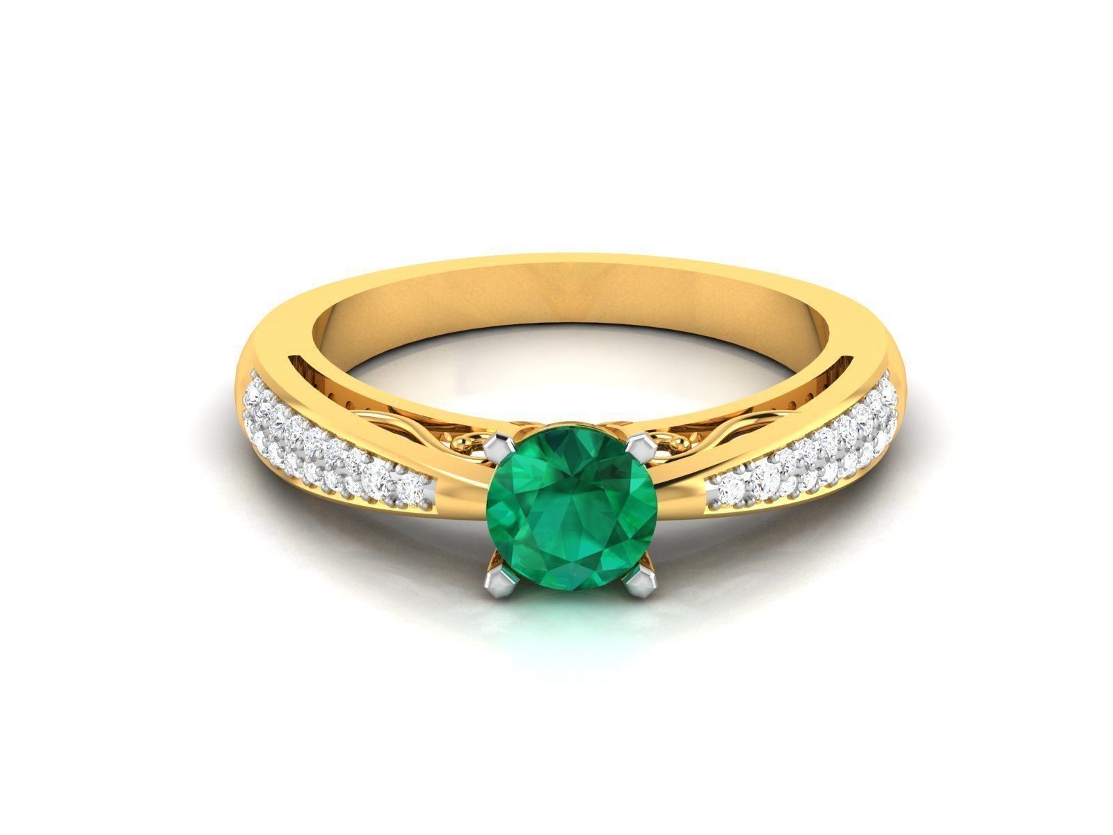 Solitaire ring 3dm stl render detail 3D print model 3D print model_9