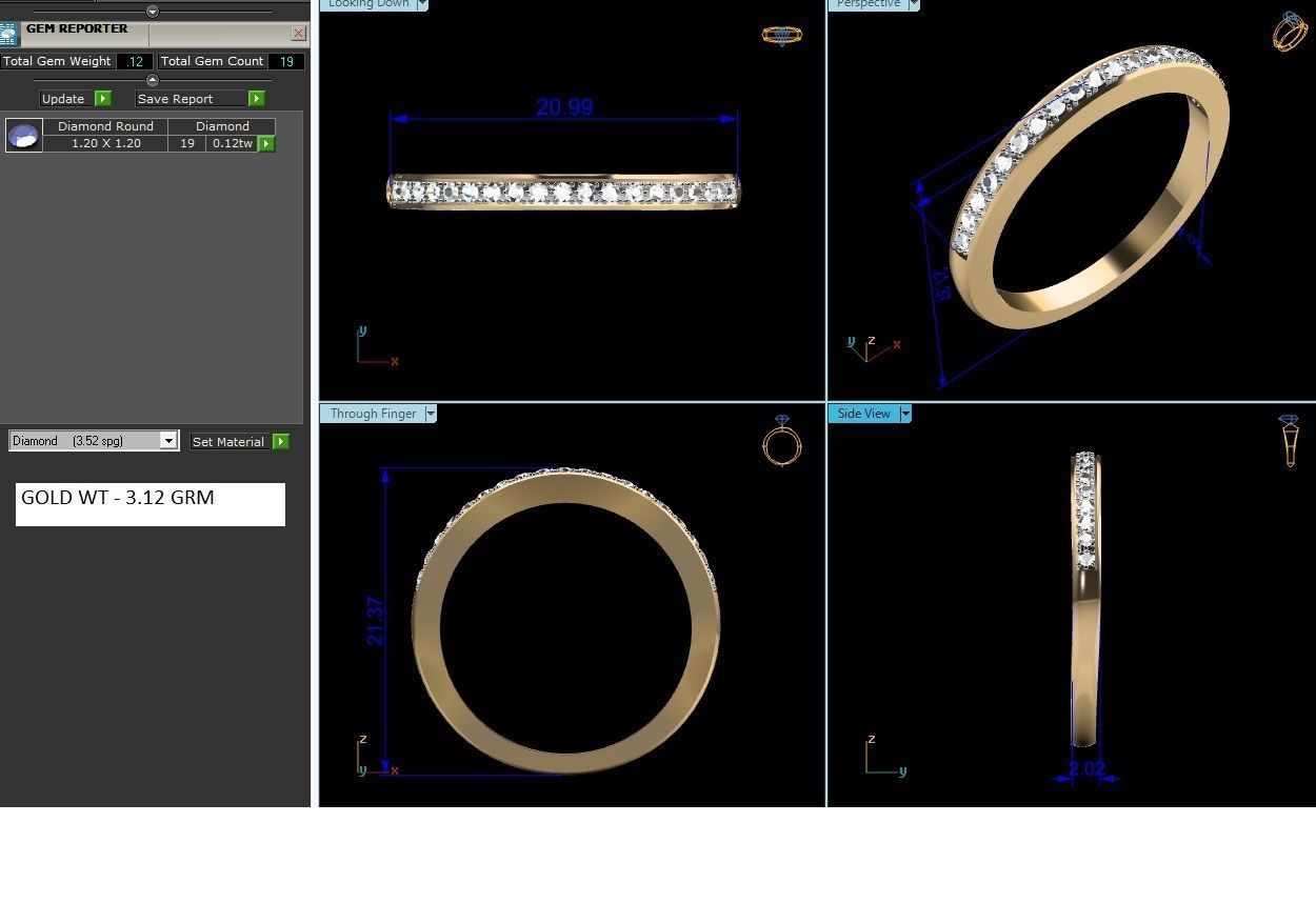 Solitaire ring 3dm stl render detail 3D print model 3D print model_6
