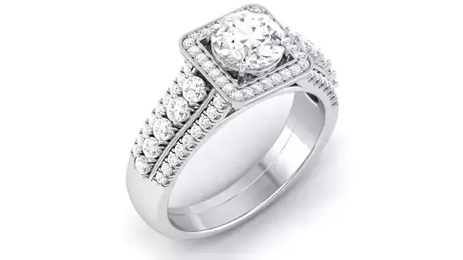 Solitaire ring 3dm stl render detail 3D print model