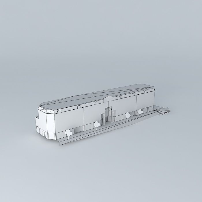 Building 80 at 88 Ave Gal Leclerc in Viroflay Free 3D model_3