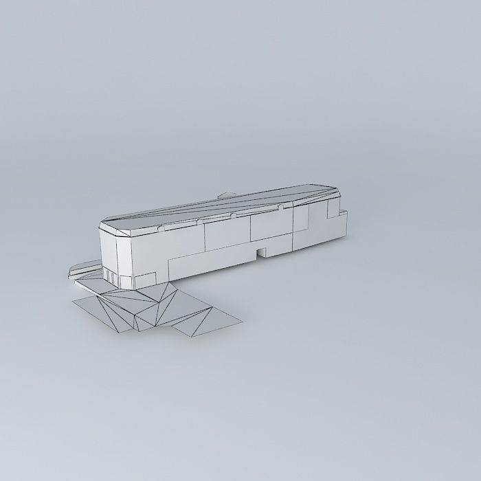 Building 80 at 88 Ave Gal Leclerc in Viroflay Free 3D model_4