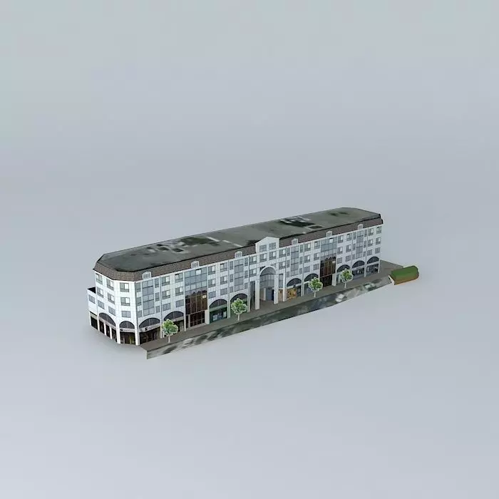 Building 80 at 88 Ave Gal Leclerc in Viroflay Free 3D model_0