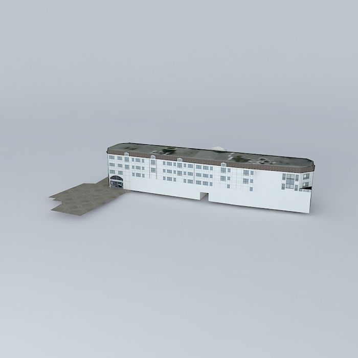 Building 80 at 88 Ave Gal Leclerc in Viroflay Free 3D model_1