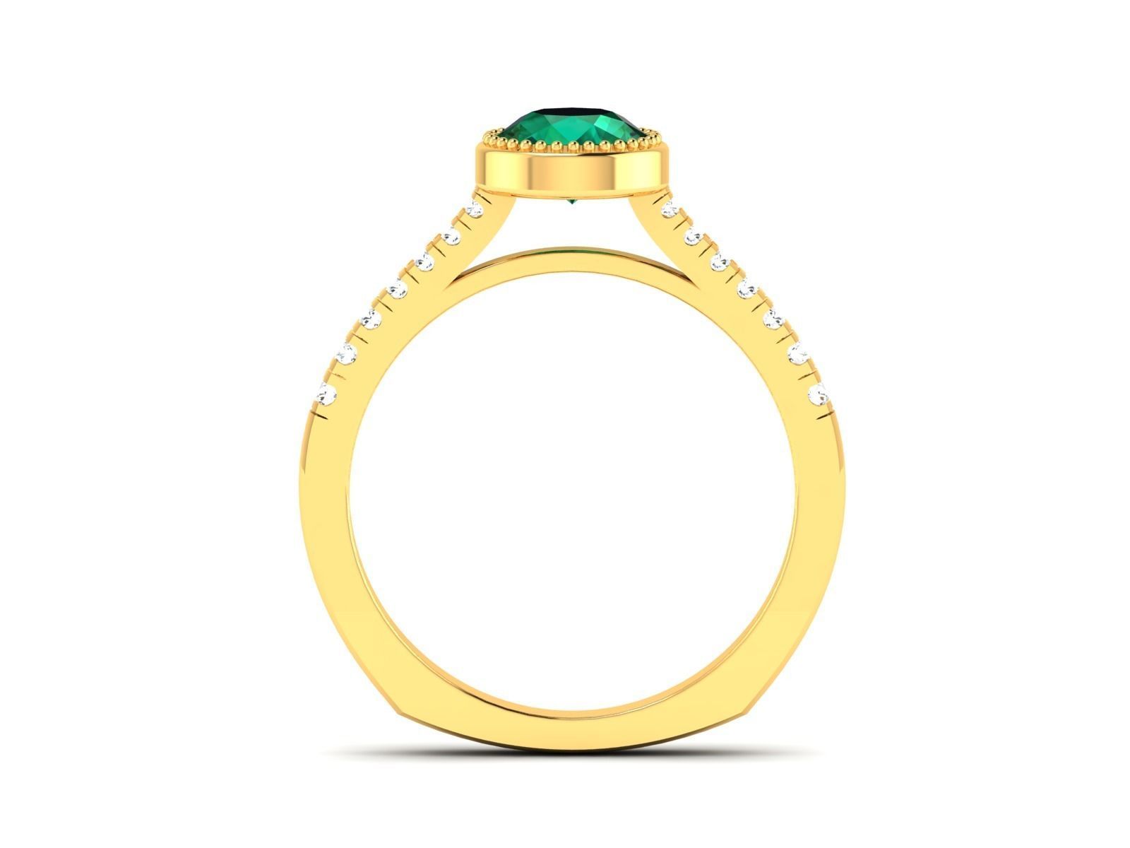Solitaire ring 3dm stl render detail 3D print model 3D print model_4
