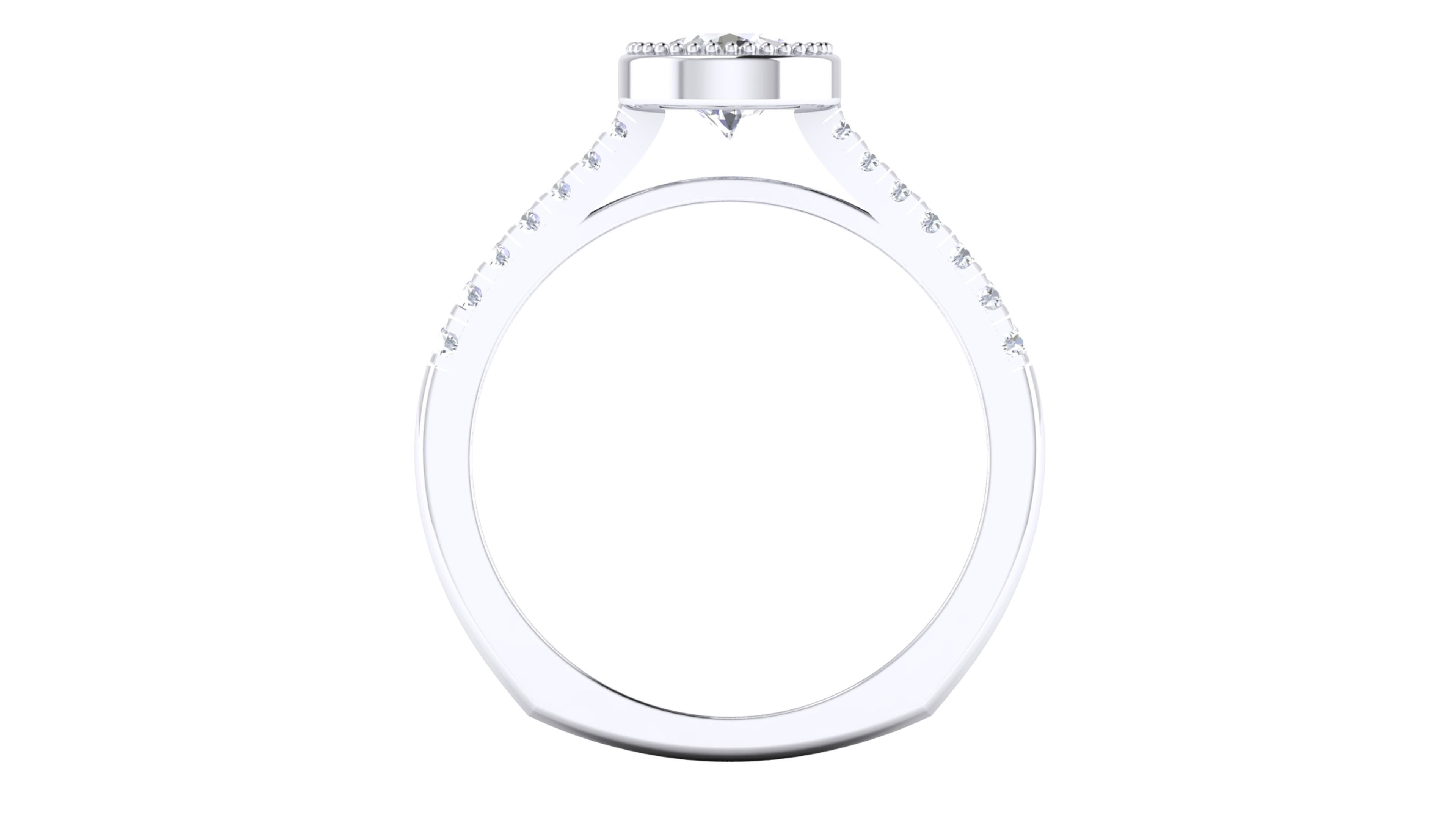 Solitaire ring 3dm stl render detail 3D print model 3D print model_1