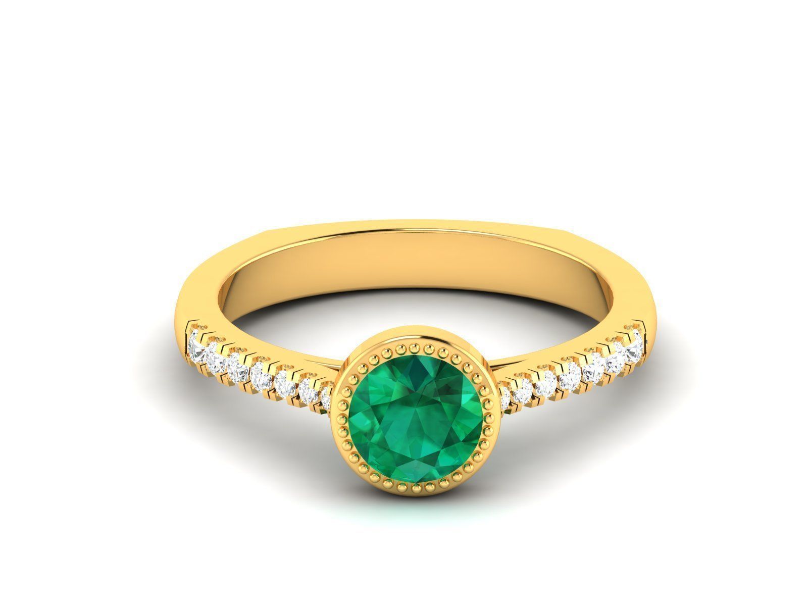 Solitaire ring 3dm stl render detail 3D print model 3D print model_5