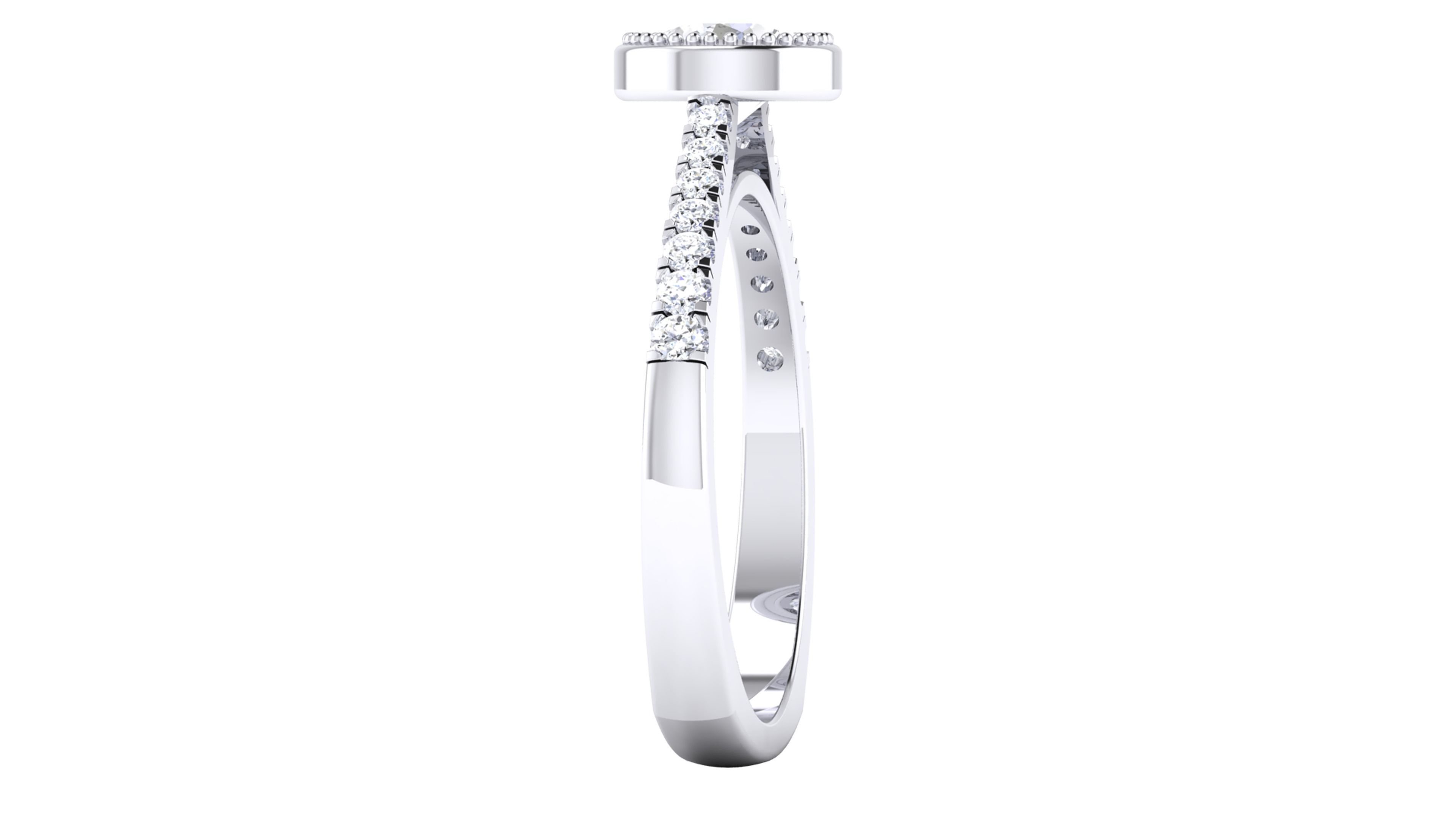 Solitaire ring 3dm stl render detail 3D print model 3D print model_2