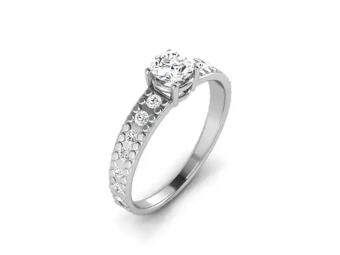 Solitaire ring 3dm stl render detail 3D print model