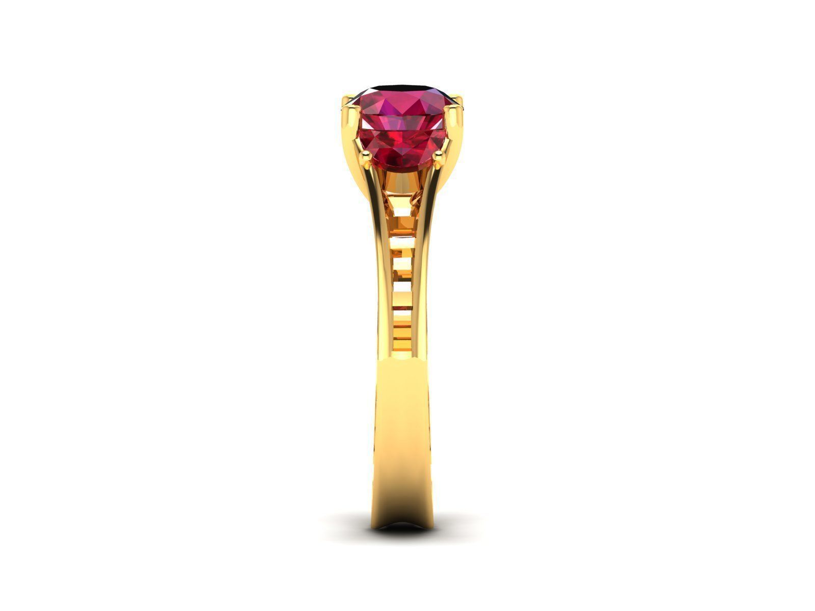Solitaire ring 3dm stl render detail 3D print model 3D print model_6