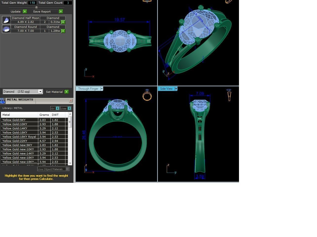 Solitaire ring 3dm stl render detail 3D print model 3D print model_4