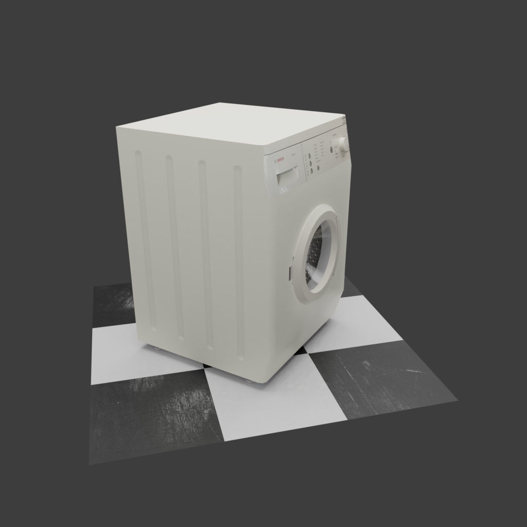 Washing Machine for laundry or laundromat wash and dry Low-poly 3D model_6