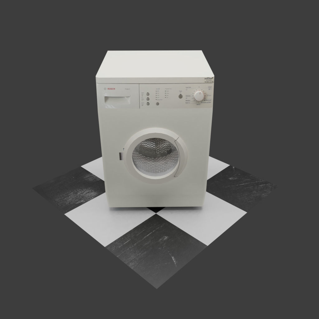 Washing Machine for laundry or laundromat wash and dry Low-poly 3D model_8