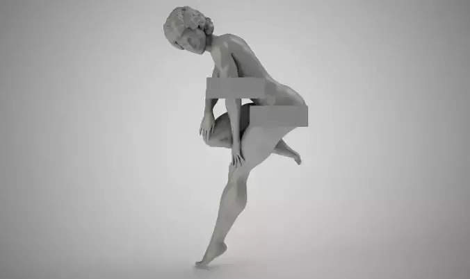 Muscular Woman Lean Against Wall