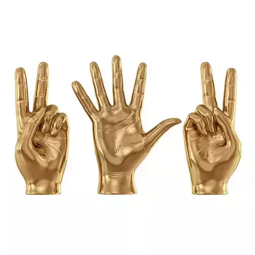 Sculpture Hands Sign 3D model